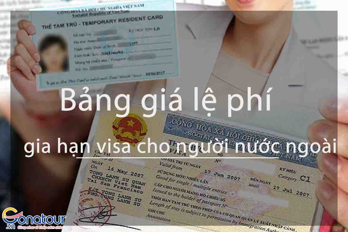 Bảng lệ phí gia hạn visa Việt Nam cho người nước ngoài ở Việt Nam